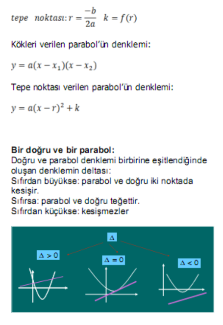 Parabol Formülü